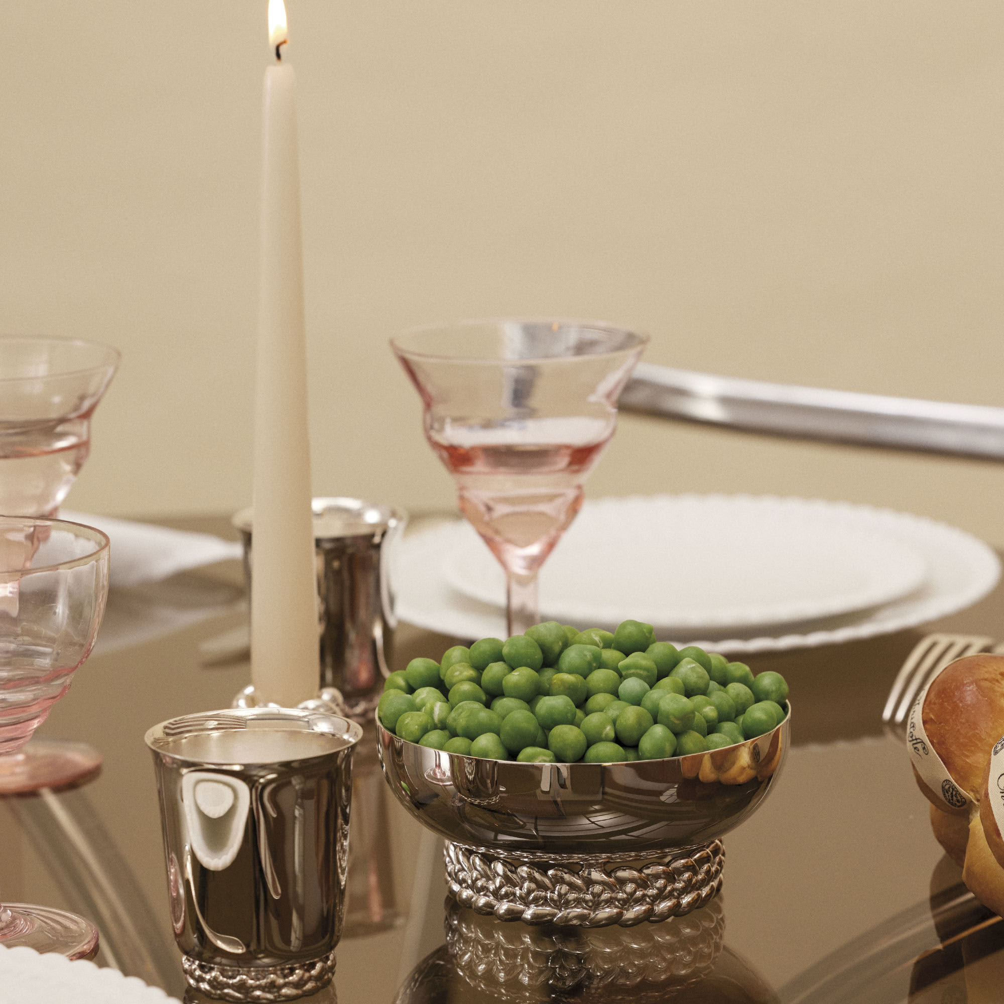 Small silver-plated bowl Babylone